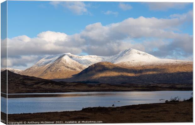 Black Mount Rannoch Moor Canvas Print by Anthony McGeever