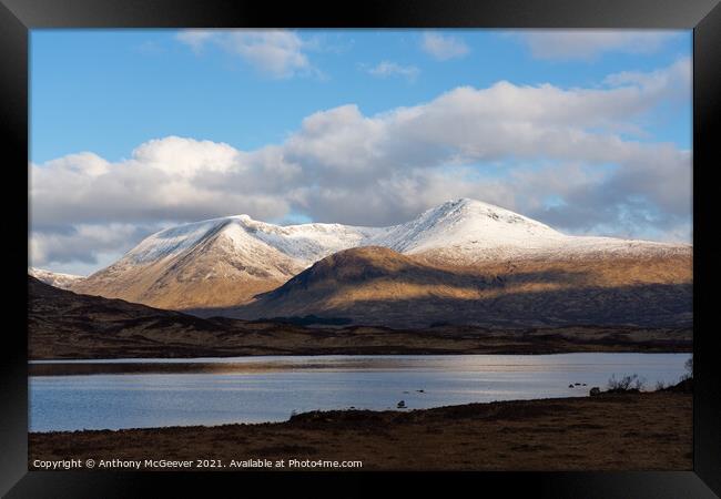 Black Mount Rannoch Moor Framed Print by Anthony McGeever