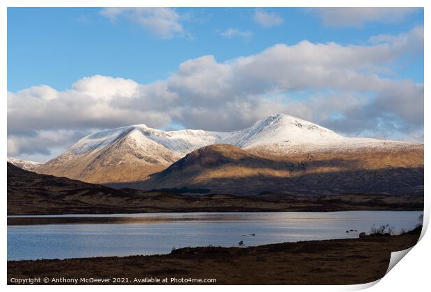 Black Mount Rannoch Moor Print by Anthony McGeever