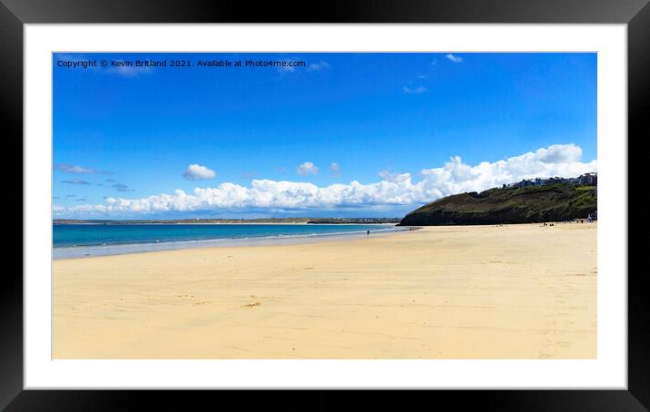 carbis bay cornwall Framed Mounted Print by Kevin Britland