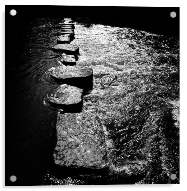 Stepping Stones Dove Dale Acrylic by Brett Trafford