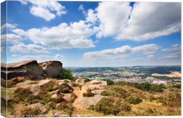 Otley from The Chevin in Summer Canvas Print by Mark Sunderland