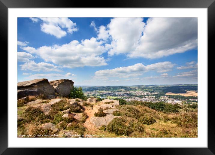 Otley from The Chevin in Summer Framed Mounted Print by Mark Sunderland