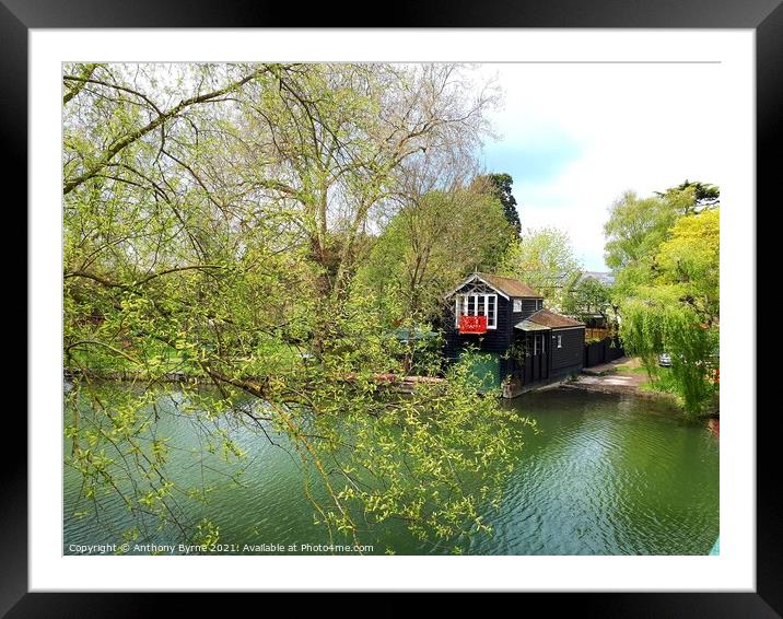 The Old Boat house. Framed Mounted Print by Anthony Byrne