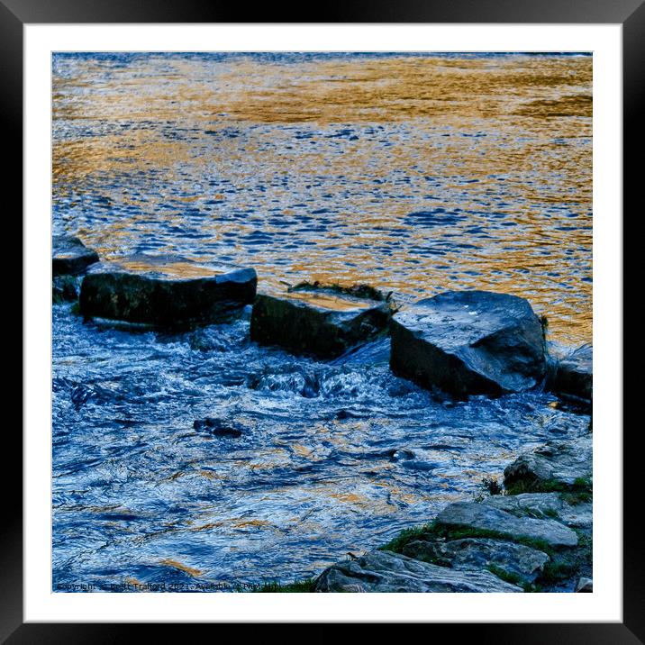 Stepping Stones Dovedale Framed Mounted Print by Brett Trafford