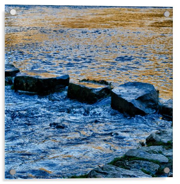 Stepping Stones Dovedale Acrylic by Brett Trafford