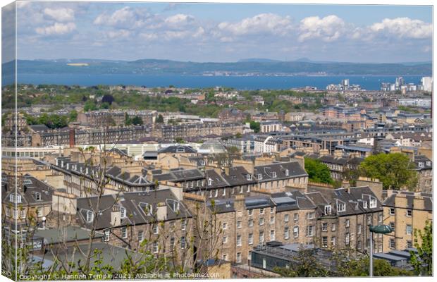 View from Calton Hill Canvas Print by Hannah Temple