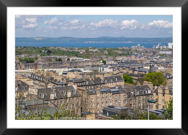 View from Calton Hill Framed Mounted Print by Hannah Temple