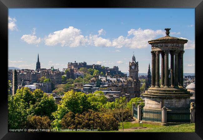 View from Calton Hill Framed Print by Hannah Temple