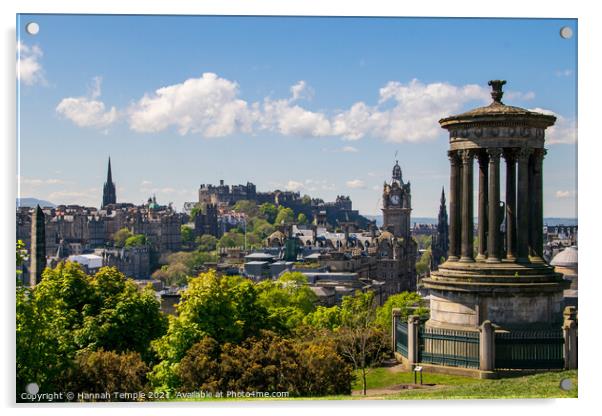 View from Calton Hill Acrylic by Hannah Temple