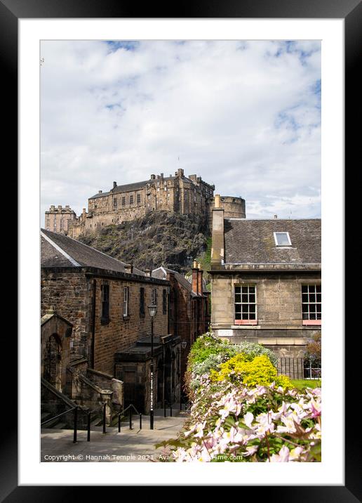 Edinburgh Castle Framed Mounted Print by Hannah Temple