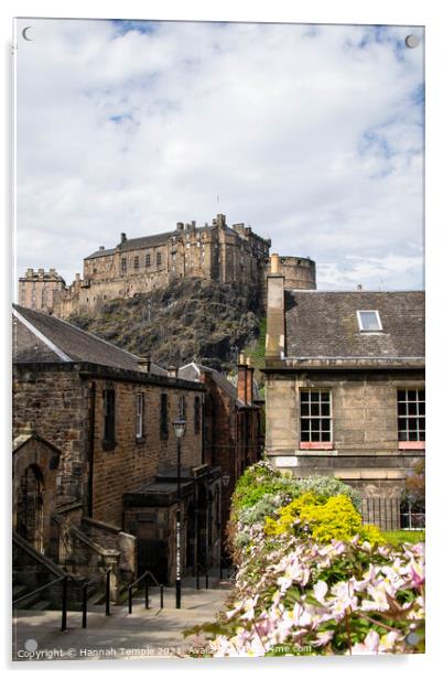 Edinburgh Castle Acrylic by Hannah Temple