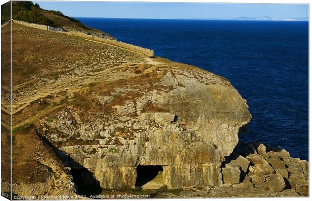 Tilly Whim Caves, Swanage, Isle of Purbeck, Dorset Canvas Print by Richard J. Kyte
