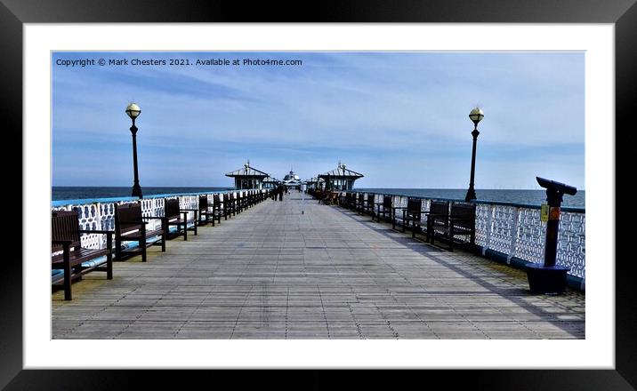 A Serene Memorial on Llandudno Pier Framed Mounted Print by Mark Chesters