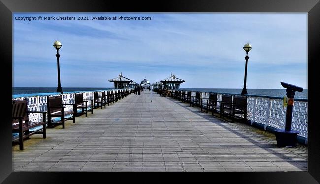 A Serene Memorial on Llandudno Pier Framed Print by Mark Chesters