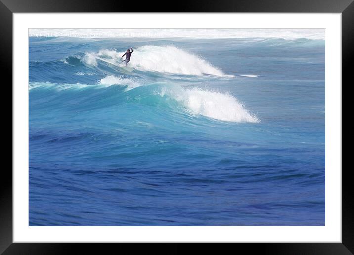 Catching A Wave Framed Mounted Print by Terri Waters