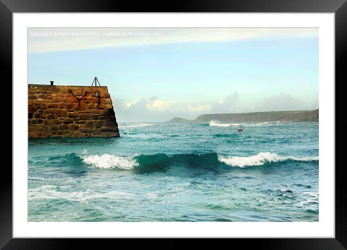 Sennen Cove in December Framed Mounted Print by Terri Waters