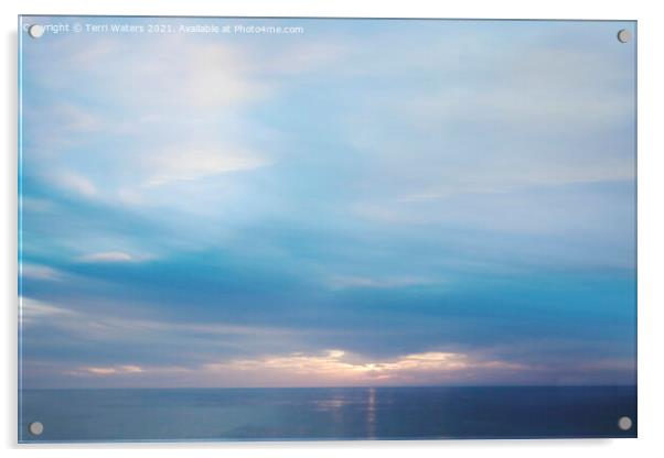 Cornwall Sunset Acrylic by Terri Waters