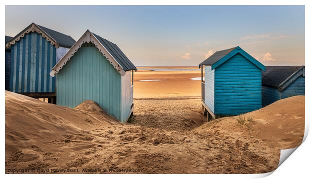 Beach View at Wells-next-the-sea North Norfolk Print by David Powley