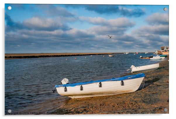 Wells-Next-The-Sea estuary, North Norfolk Acrylic by Chris Yaxley
