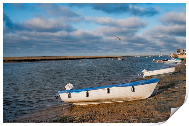 Wells-Next-The-Sea estuary, North Norfolk Print by Chris Yaxley