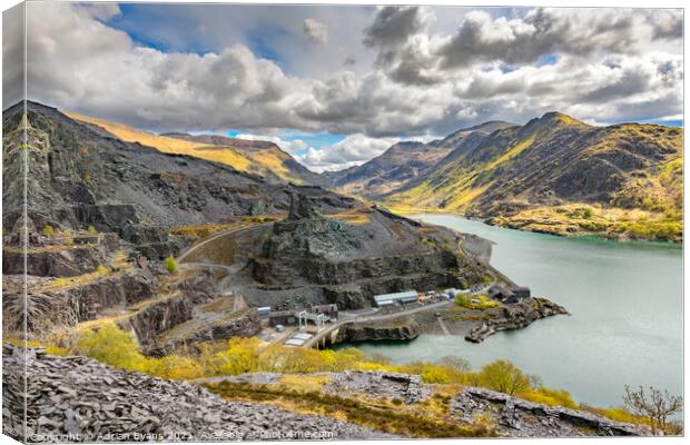 Llyn Peris Snowdonia Llanberis  Canvas Print by Adrian Evans