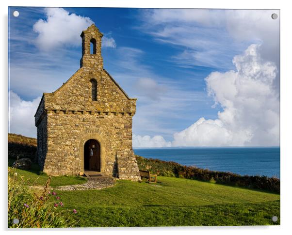 St Non's Retreat Chapel, St David's, Pembrokeshire Acrylic by Colin Allen