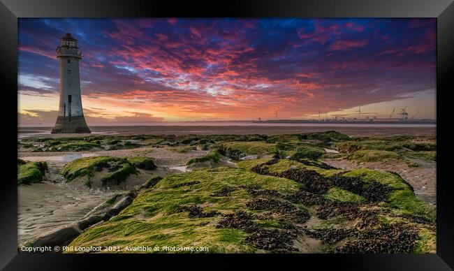 New Brighton Wirral Sunset  Framed Print by Phil Longfoot