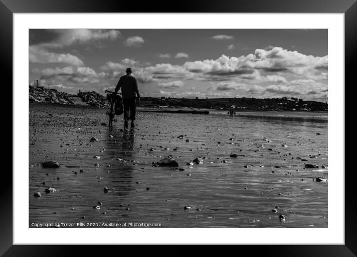 Beach Walk Framed Mounted Print by Trevor Ellis