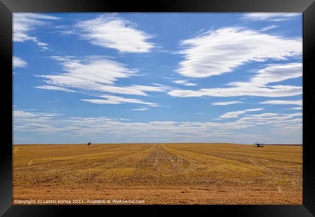 After harvest - Sea Lake Framed Print by Laszlo Konya