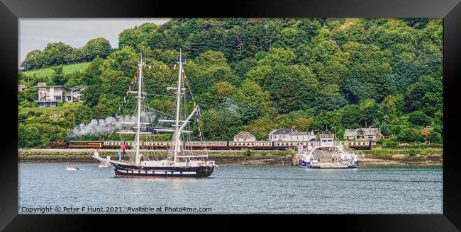The Higher Ferry To Dartmouth Framed Print by Peter F Hunt