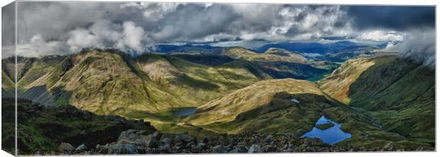 The view from Great End Canvas Print by Brett Trafford