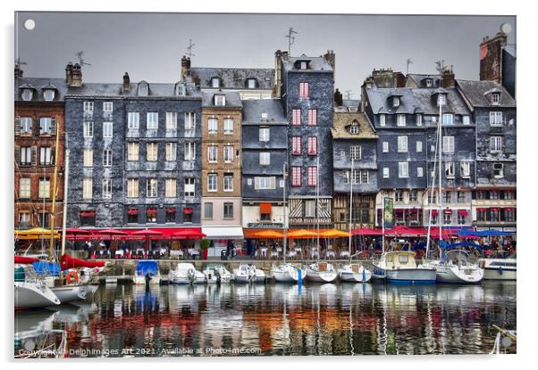 Old harbour of Honfleur, Normandy, France Acrylic by Delphimages Art