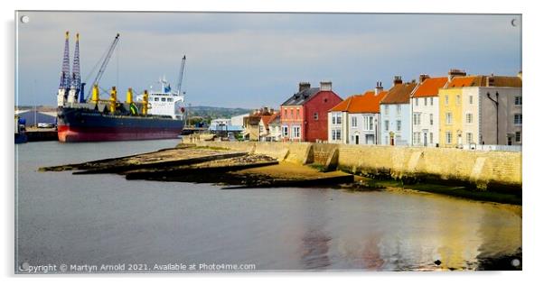 Hartlepool Harbour Canvas Acrylic by Martyn Arnold