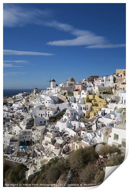 Oia, Santorini Print by Alister Firth Photography