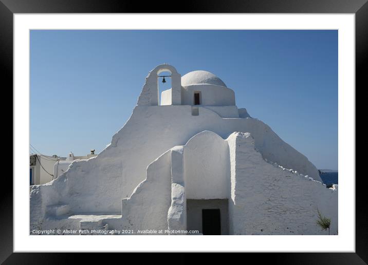 Church of Panagia Paraportiani, Mykonos Framed Mounted Print by Alister Firth Photography