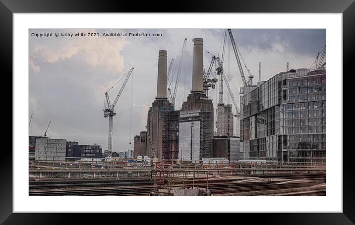 Battersea Power Station,pink floyd Framed Mounted Print by kathy white