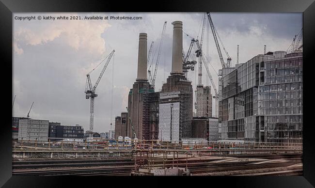 Battersea Power Station,pink floyd Framed Print by kathy white