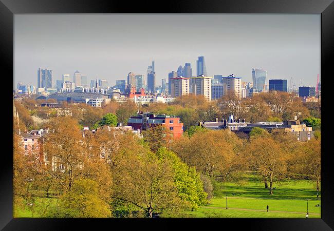 London Skyline Cityscape Primrose Hill Framed Print by Andy Evans Photos