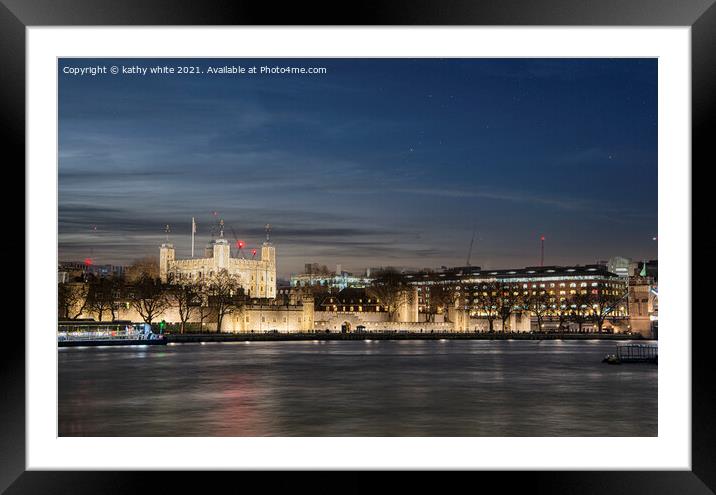 Tower of London, Framed Mounted Print by kathy white