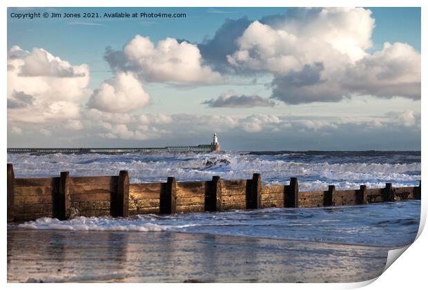 Sunshine and Stormy Sea Print by Jim Jones