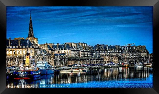 Intra Muros and Vauban Bassin in Saint Malo Fance Framed Print by Elf Evans