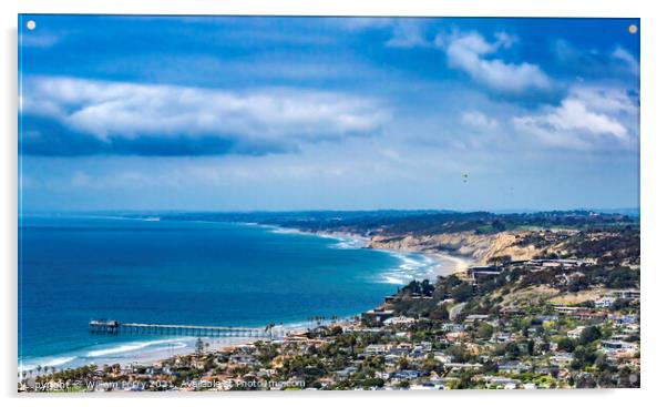 La Jolla Heights Shores Beach San Diego California Acrylic by William Perry
