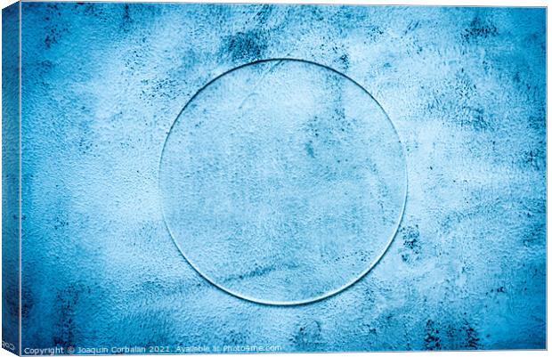 Marble background with a transparent circle in the center of lab Canvas Print by Joaquin Corbalan