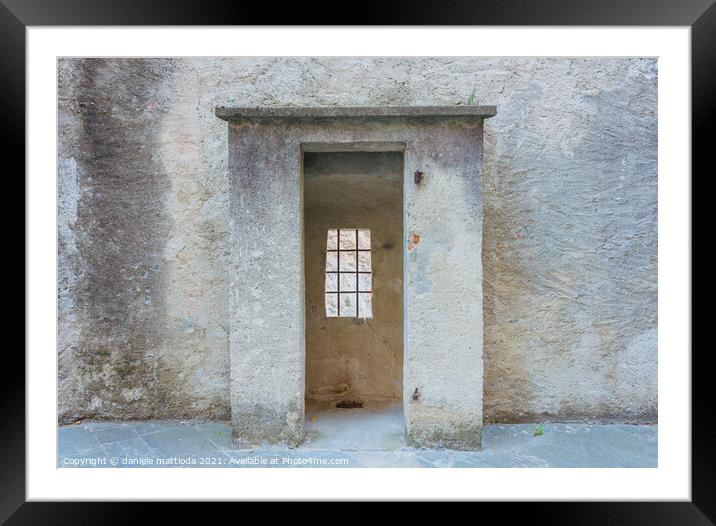 the sentinel room with the window with security gr Framed Mounted Print by daniele mattioda