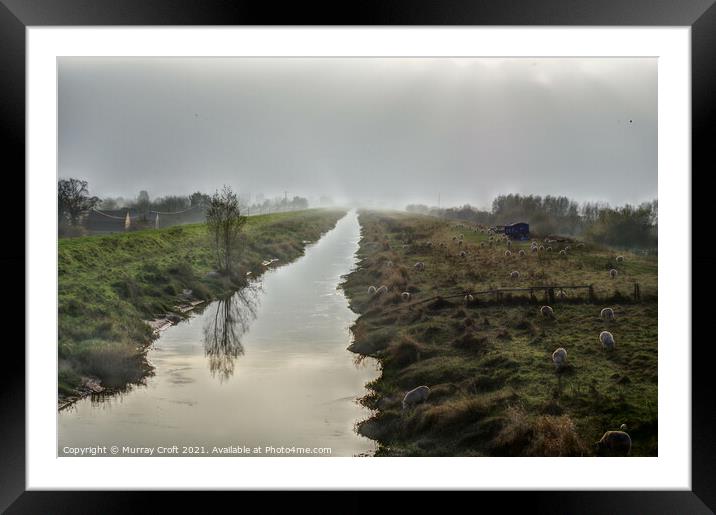 WELNEY - NEW BEDFORD RIVER IN THE MIST Framed Mounted Print by Murray Croft