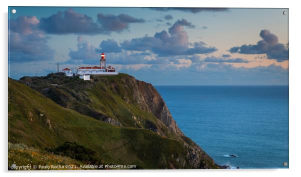 Lighthouse at Cape Cabo da Roca, Cascais, Portugal Acrylic by Paulo Rocha
