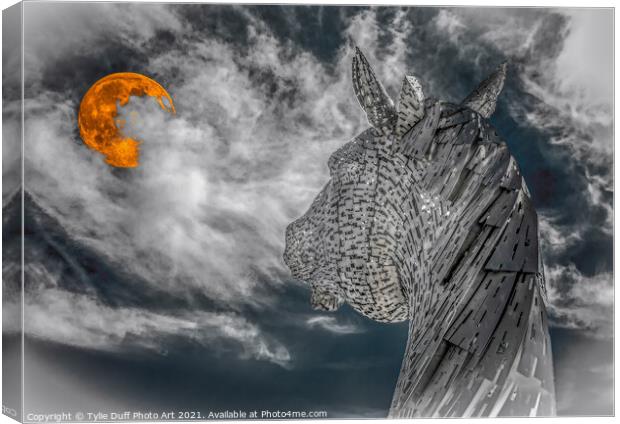 The Blood Moon and The Kelpie Canvas Print by Tylie Duff Photo Art