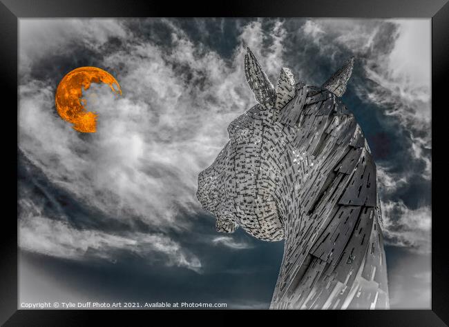 The Blood Moon and The Kelpie Framed Print by Tylie Duff Photo Art
