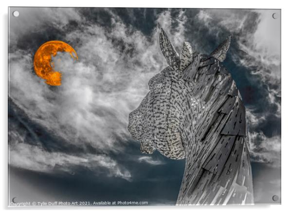 The Blood Moon and The Kelpie Acrylic by Tylie Duff Photo Art